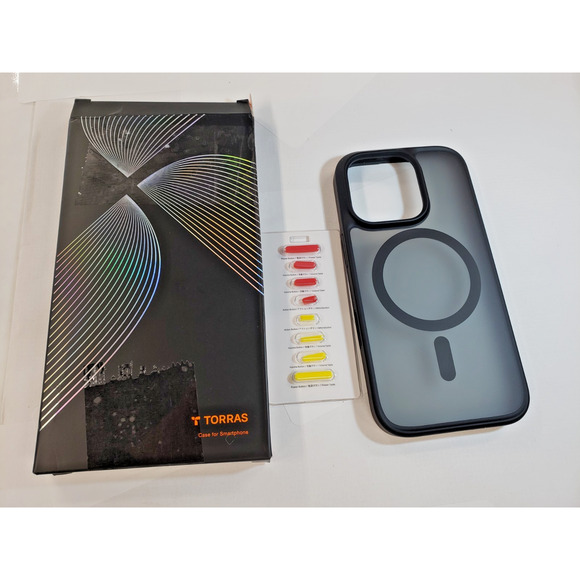 TORRAS Case for iPhone 16 PRO: Black | Magnetic. Button Swap. Heavy Duty - Picture 1 of 10